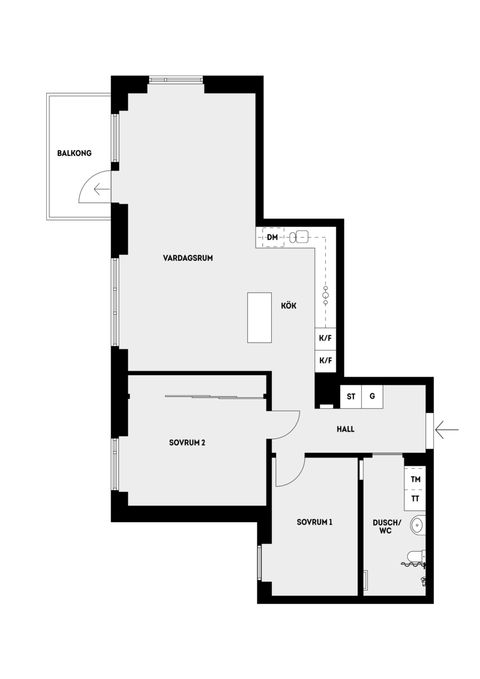 Bostadsrätt, Källtorpsvägen 3, högst upp i huset!, Näsbypark, Täby