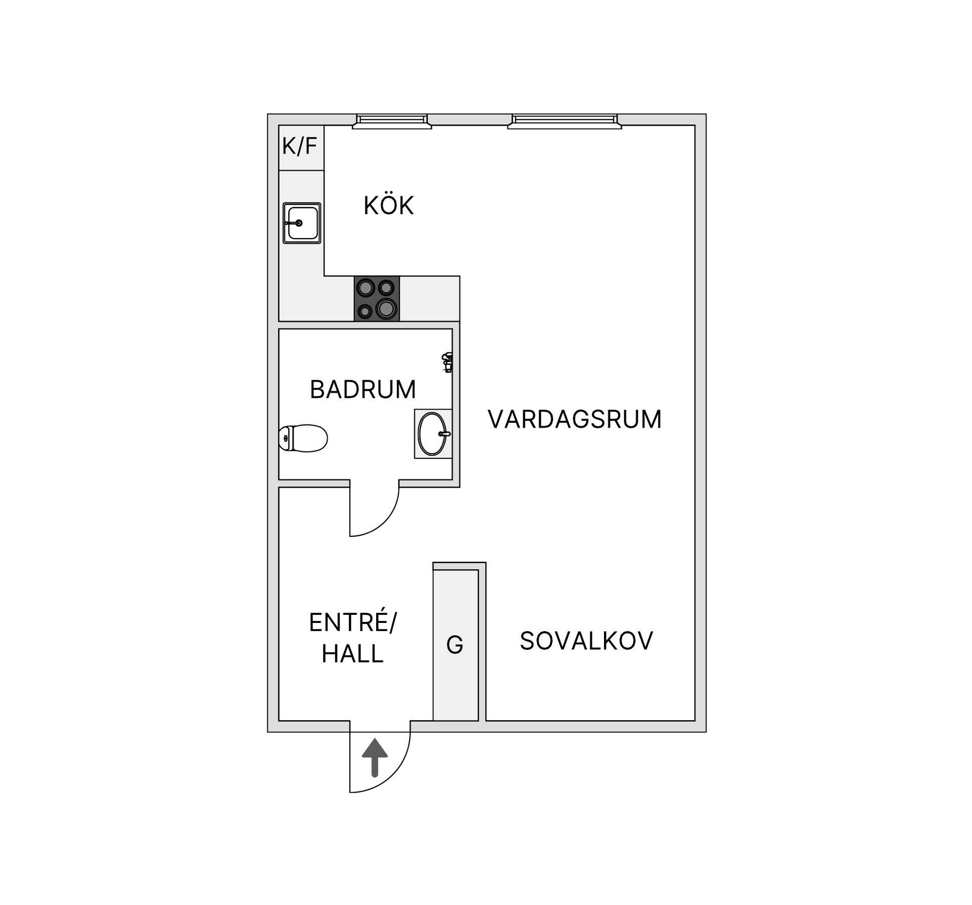 Bostadsrätt, Centrumvägen 58A, Centrum, Kalix