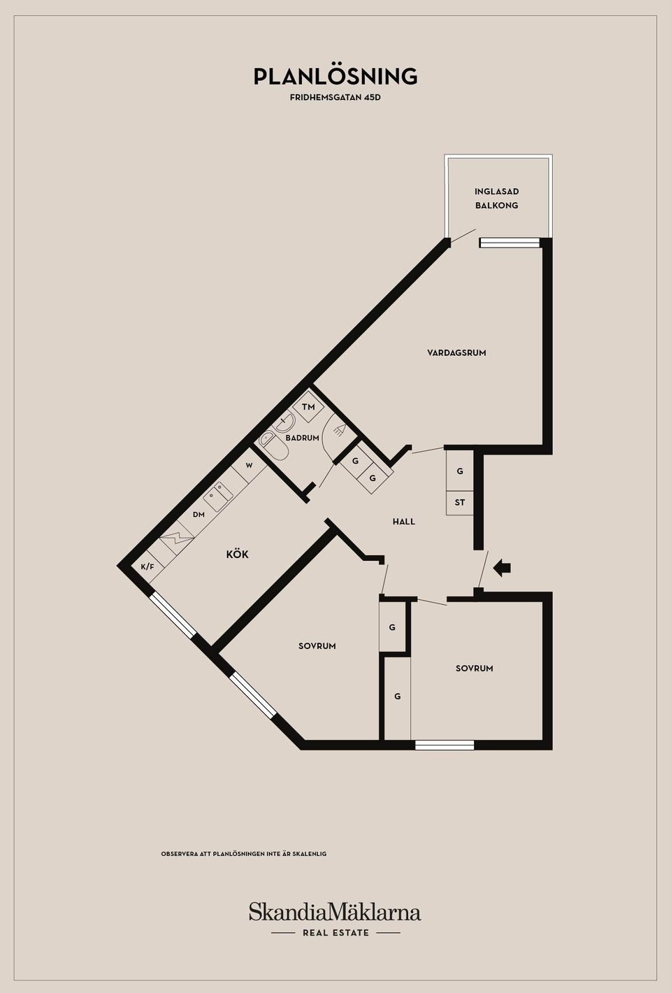 Bostadsrätt, Fridhemsgatan 45D, Surbrunnen, Ystad