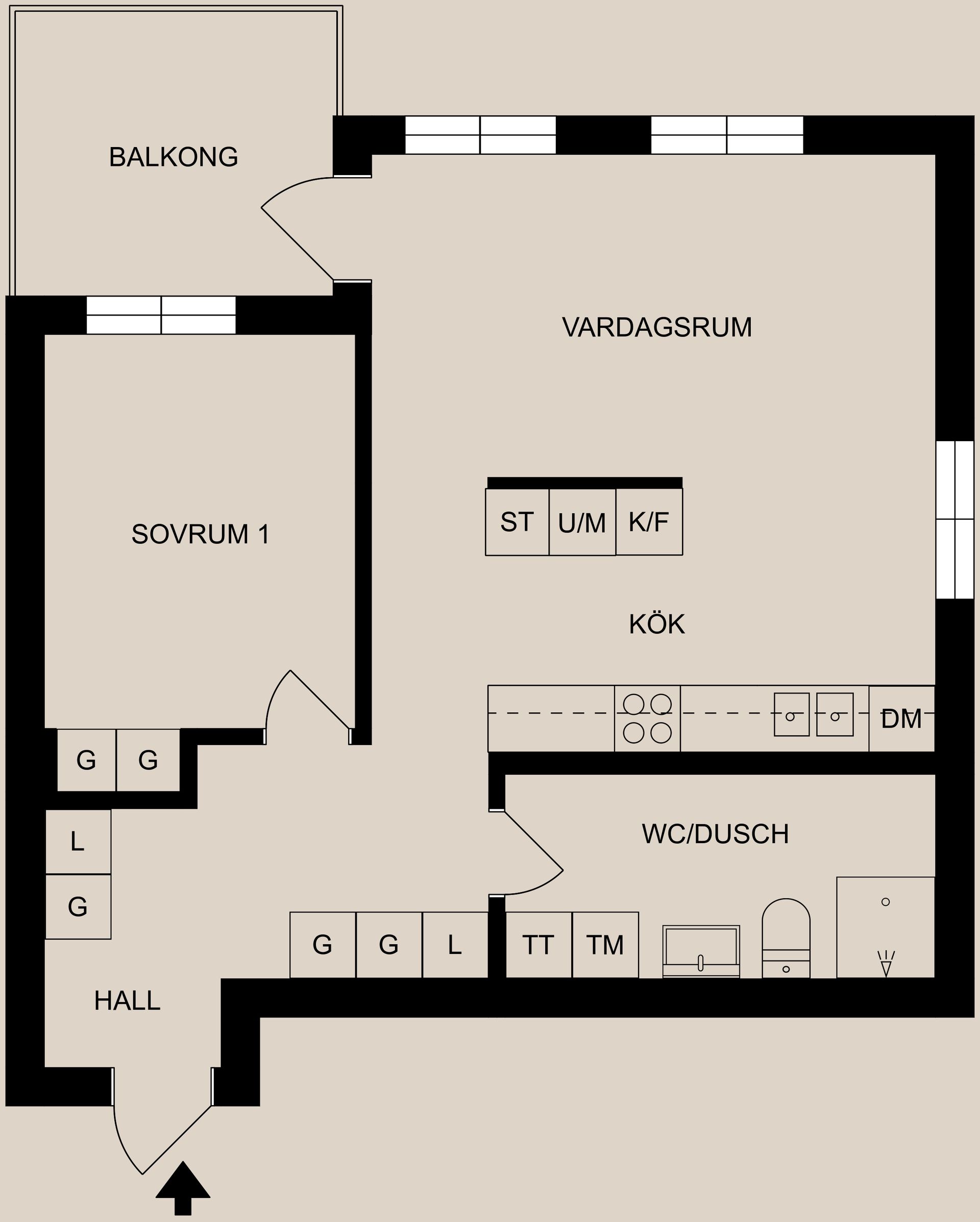 Bostadsrätt, Slottsgatan 88, Centralt, Norrköping