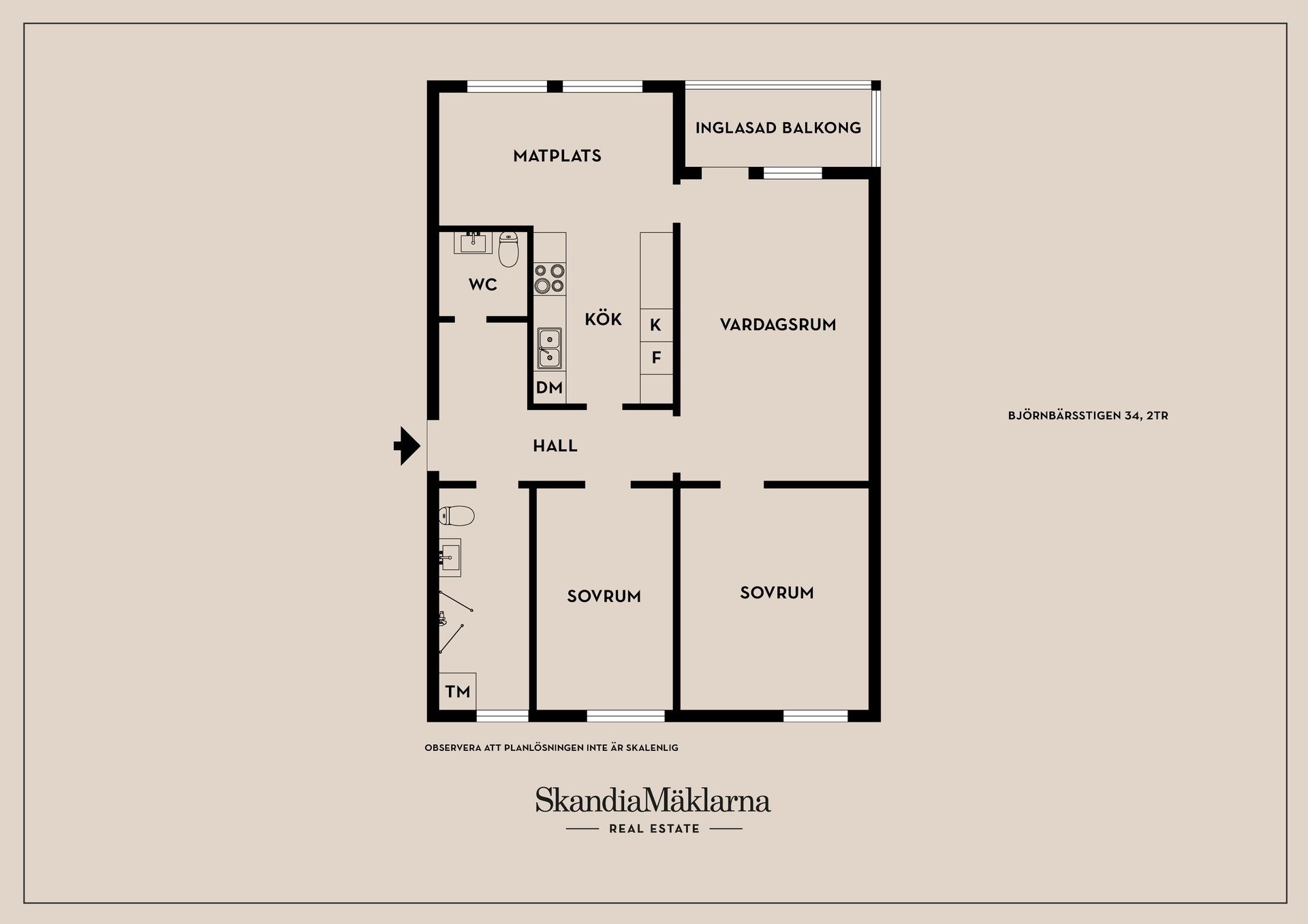 Bostadsrätt, Björnbärsstigen 34, 2tr, Ekhammar, Upplands-Bro