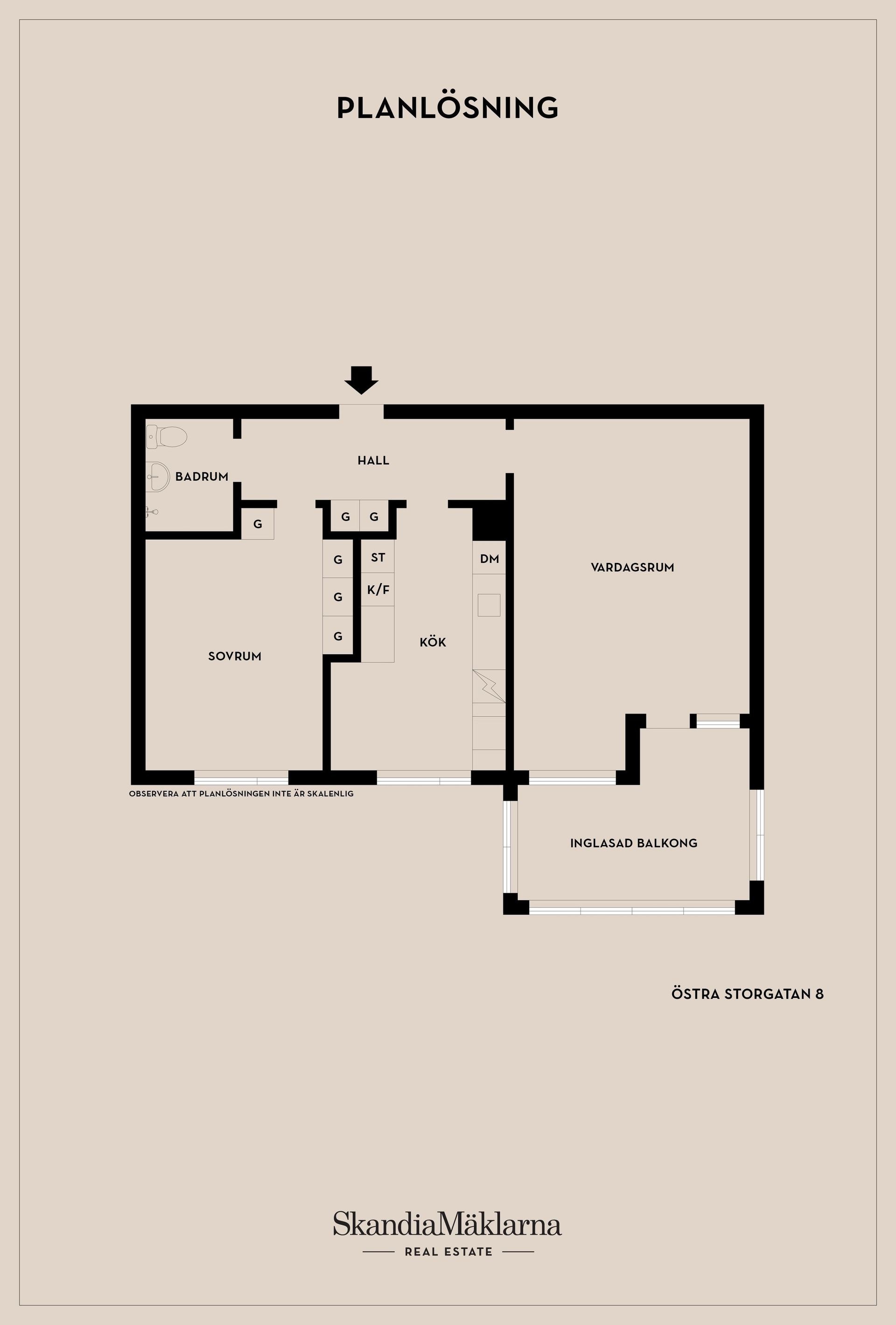Bostadsrätt, Östra Storgatan 8, Norr, Eskilstuna