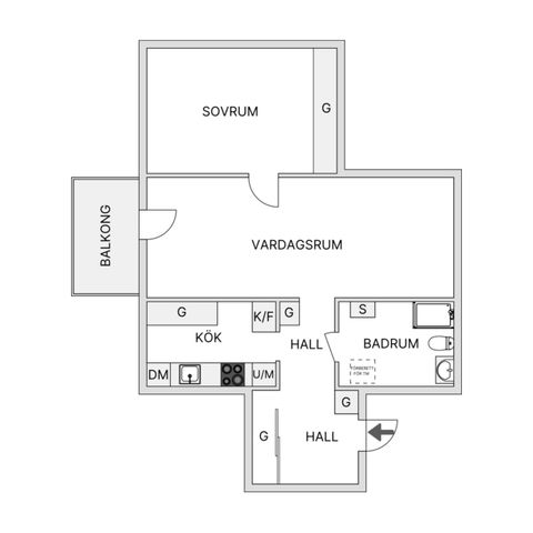 Bostadsrätt, Kungsgatan 12, Jönköping Väster, Jönköping