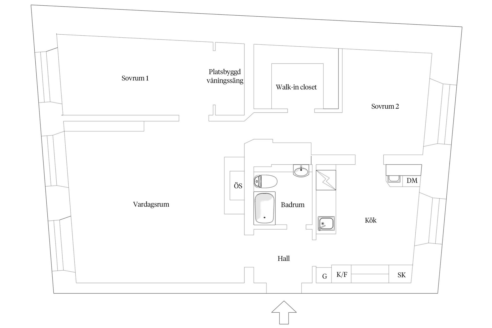 Bostadsrätt, Västerlånggatan 57, Gamla Stan, Stockholm