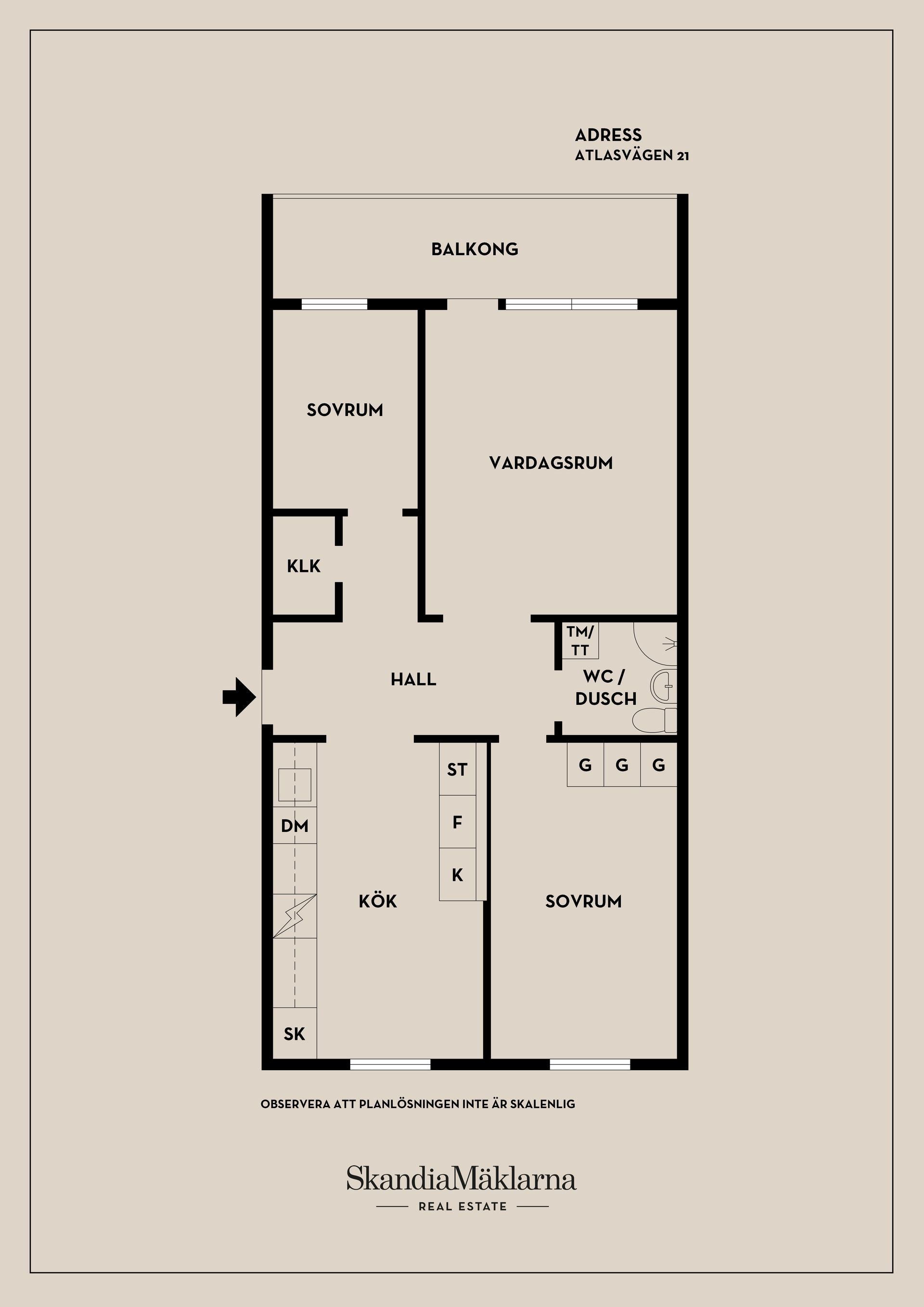 Bostadsrätt, Atlasvägen 21, Sickla, Nacka