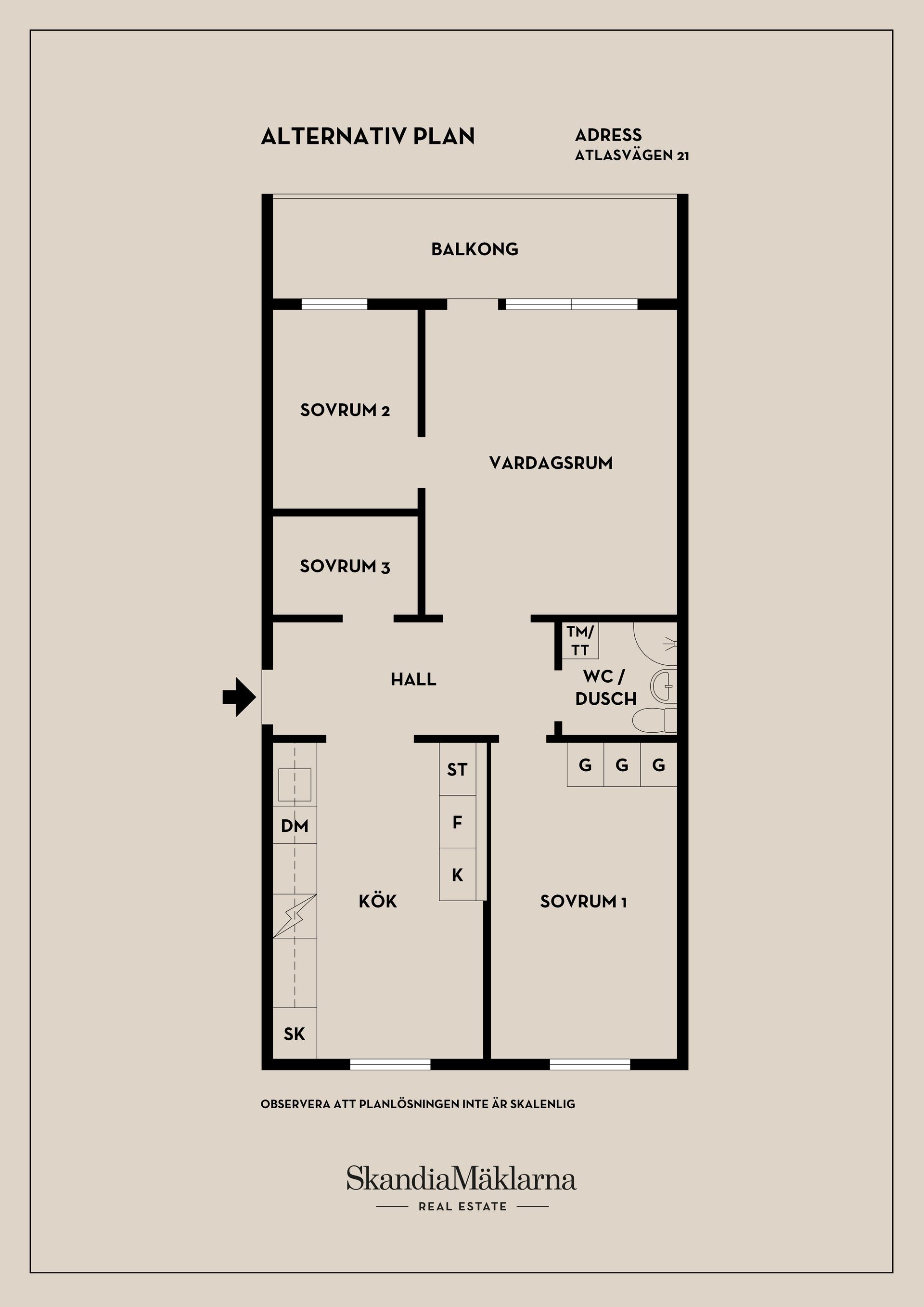 Bostadsrätt, Atlasvägen 21, Sickla, Nacka