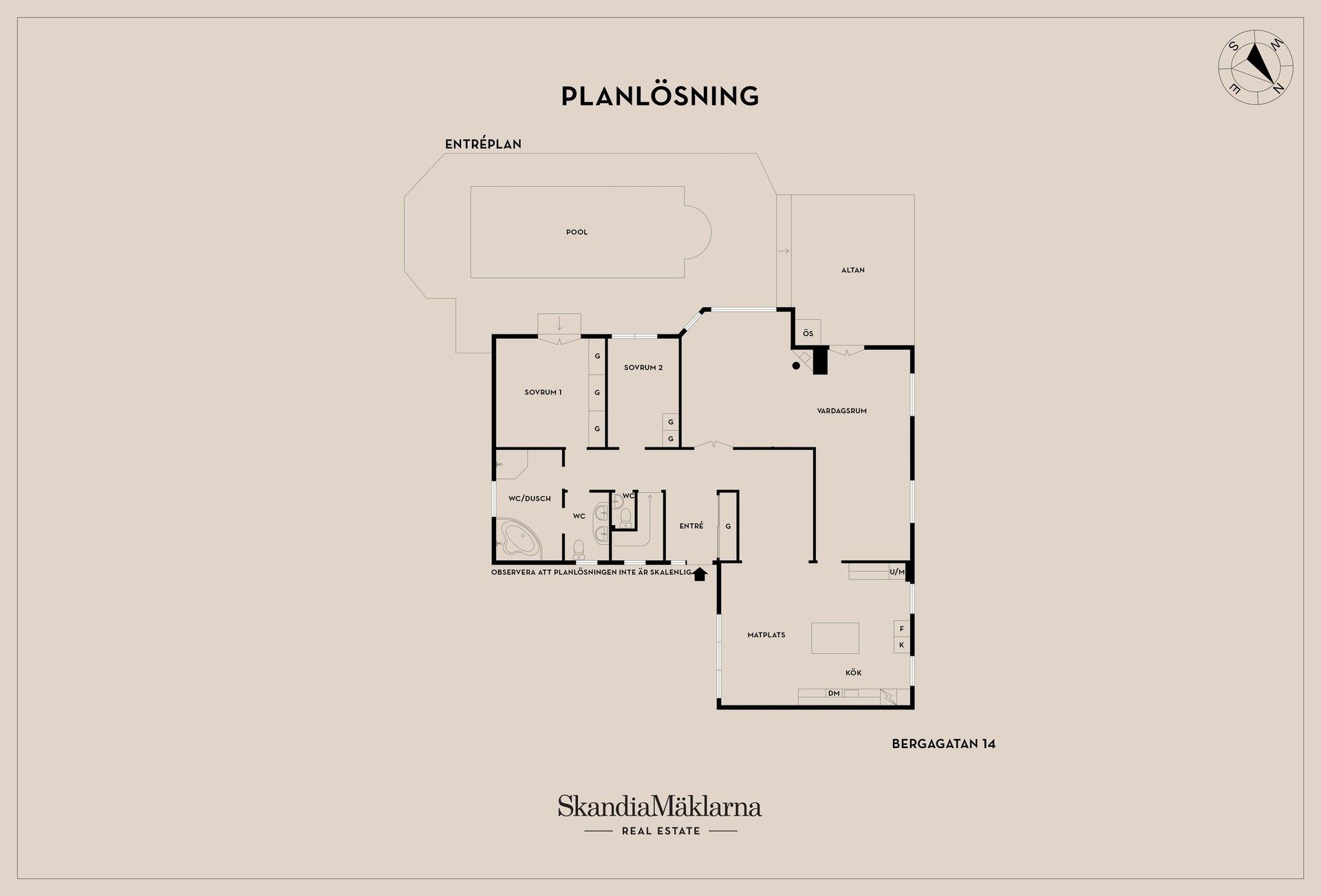 Villa, Bergagatan 14, Brunnsvik, Motala