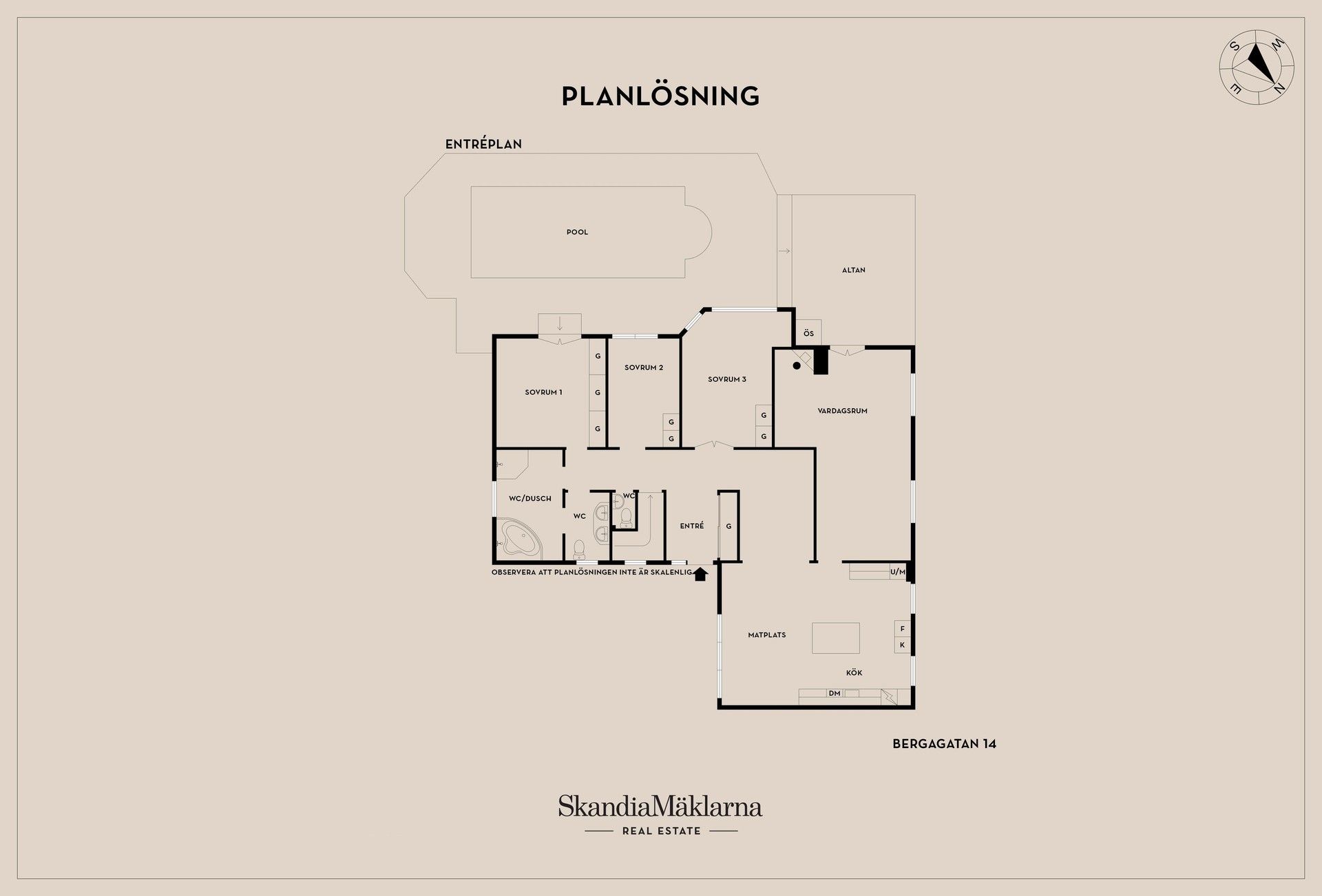 Villa, Bergagatan 14, Brunnsvik, Motala
