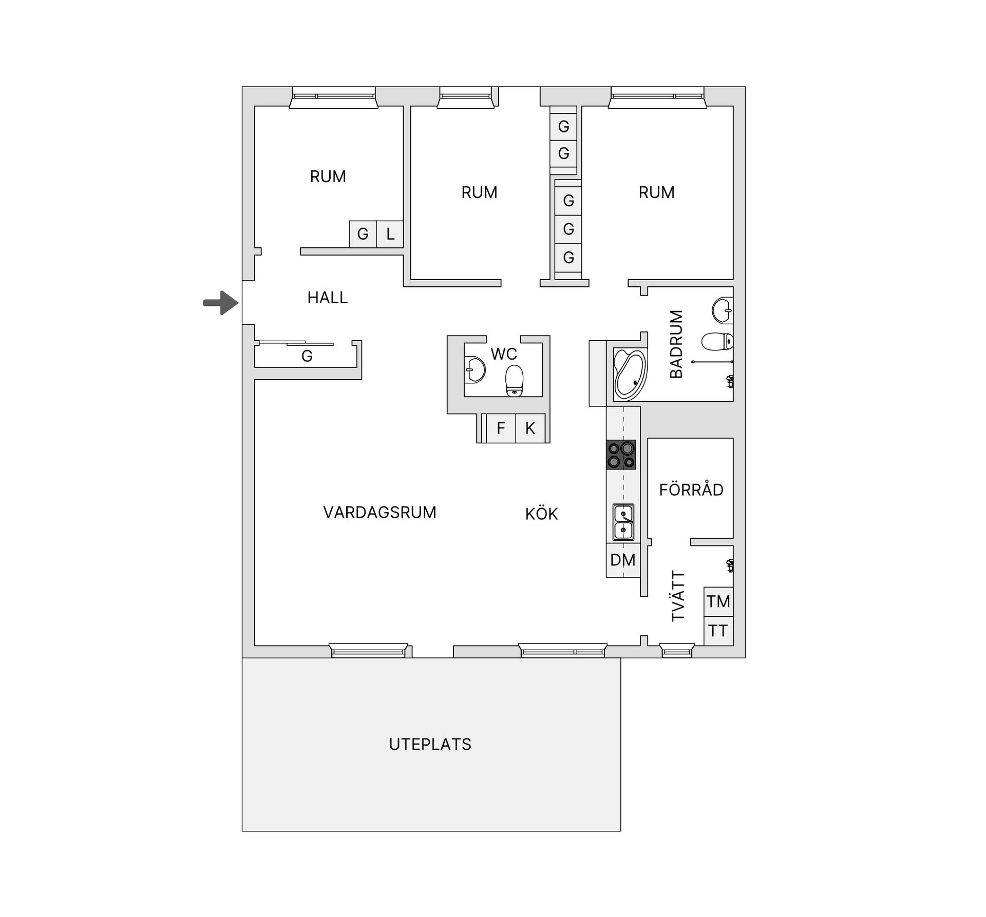 Bostadsrätt, Vädursgatan 4C, Gårda, Göteborg