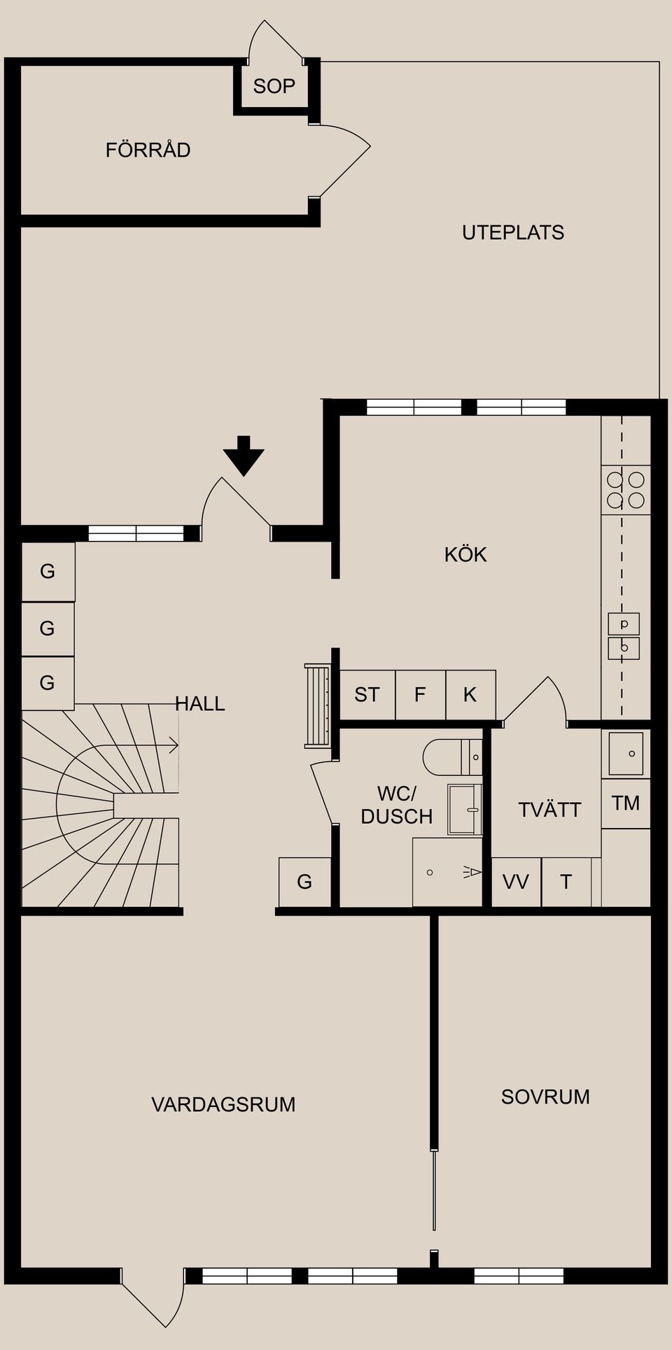Radhus, Tornvägen 45, Broby, Söderköping