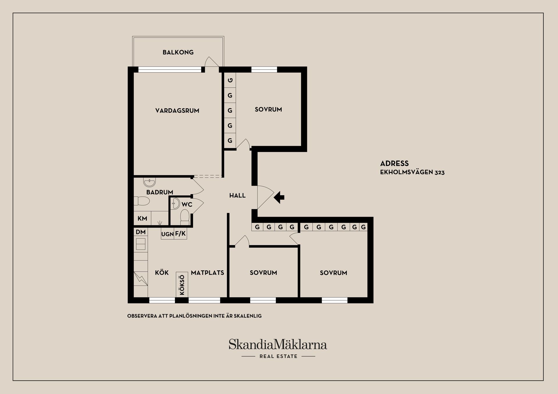Bostadsrätt, Ekholmsvägen 232, Stockholm