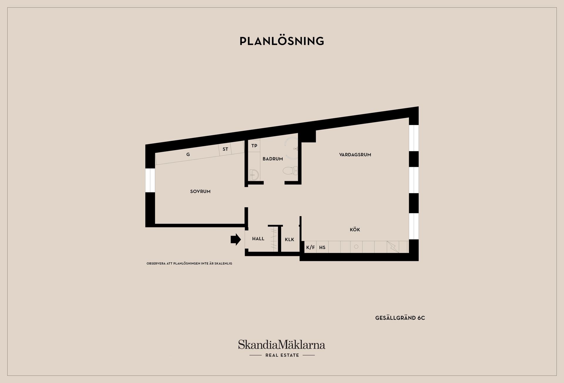 Bostadsrätt, Gesällgränd 6C, Eskilstuna