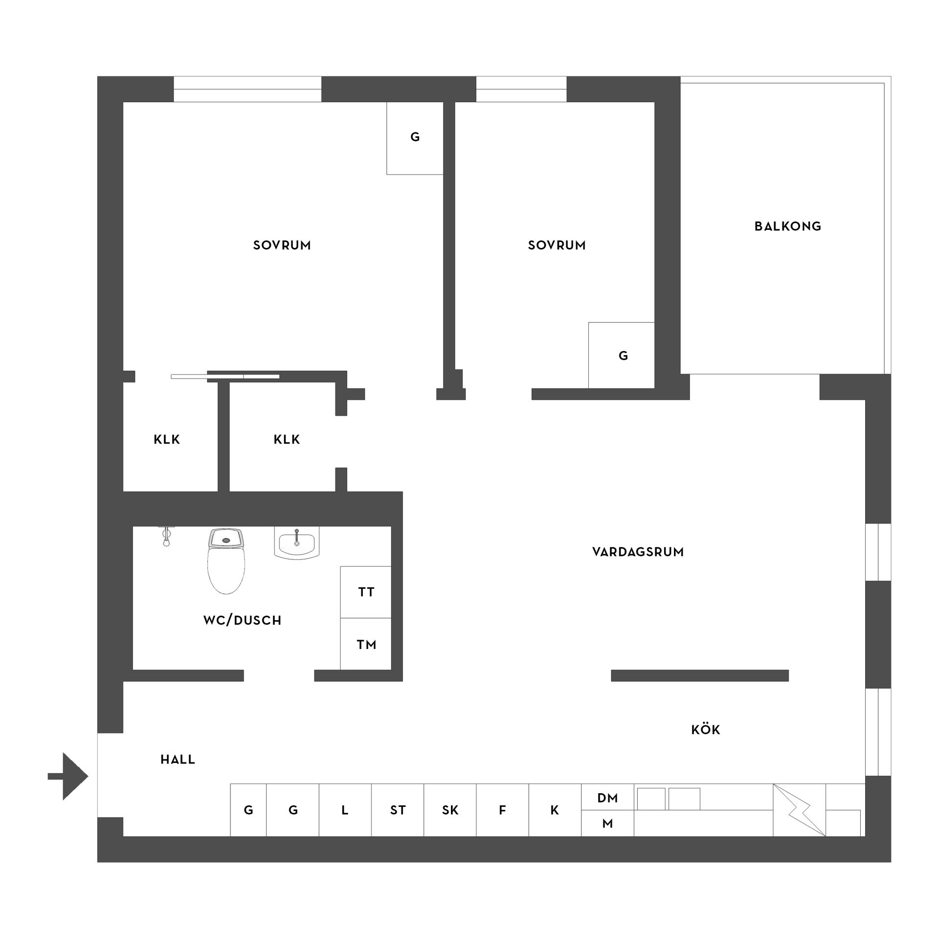 Bostadsrätt, Norrgärdesgatan 12, Norr, Eskilstuna