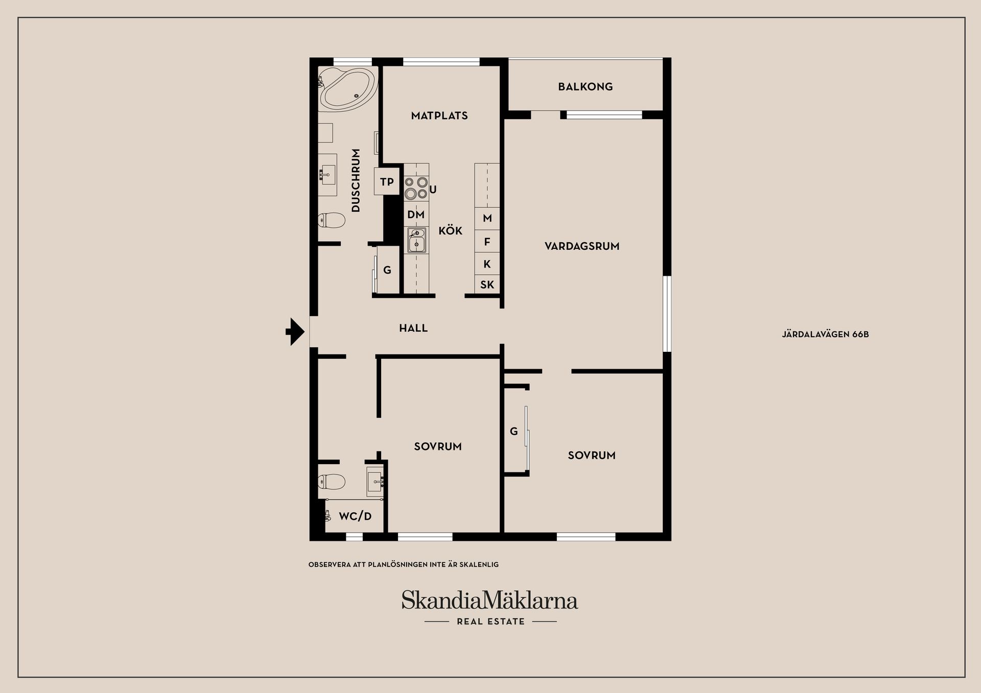 Bostadsrätt, Järdalavägen 66B, Ekholmen, Linköping