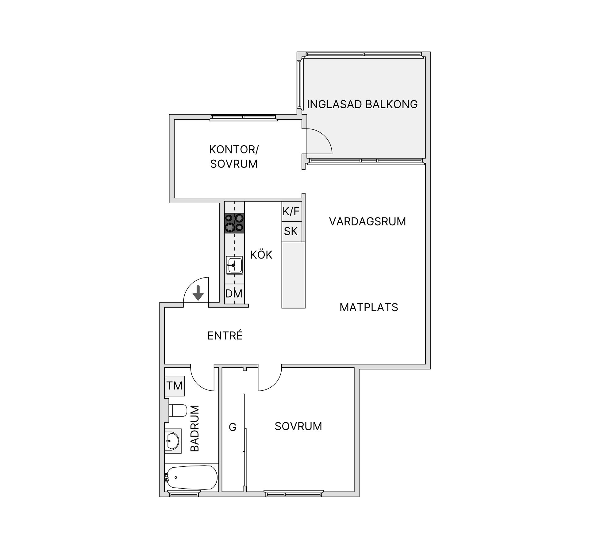 Bostadsrätt, Klippgatan 27, Ortviken, Sundsvall