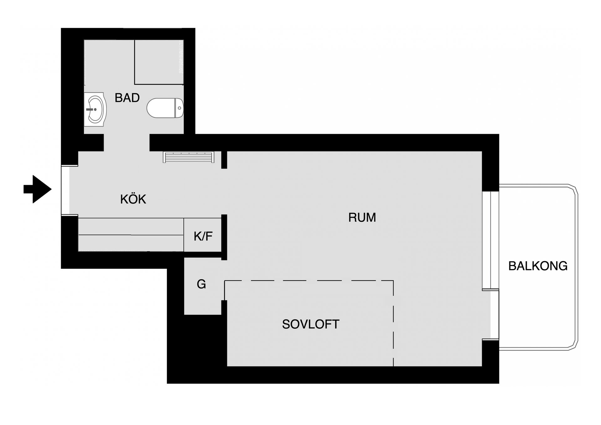 Bostadsrätt, Kyrkogårdsgatan 45A, Luthagen, Uppsala