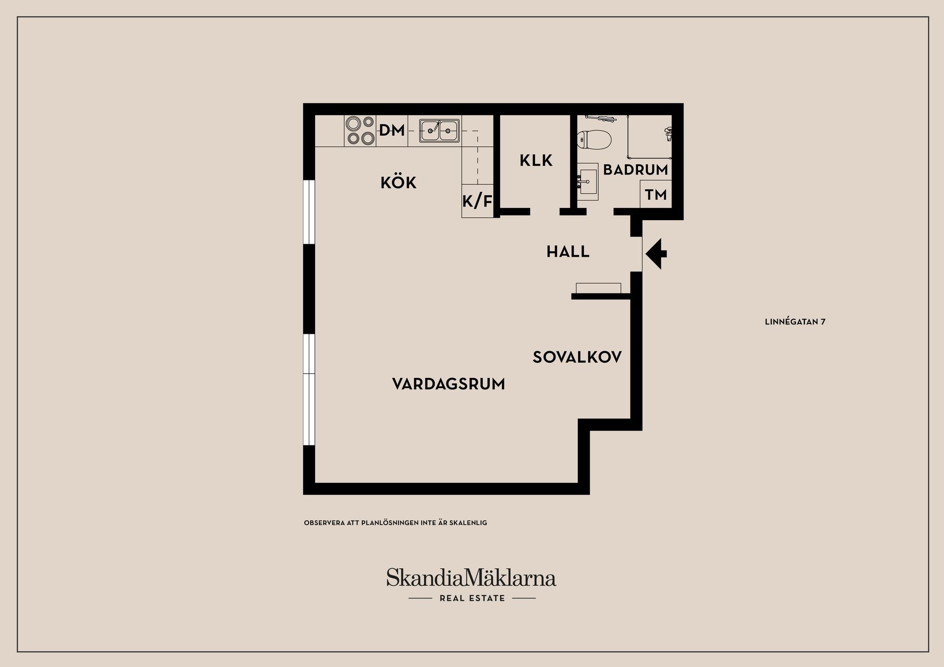 Bostadsrätt, Linnégatan 7, Centralt, Linköping
