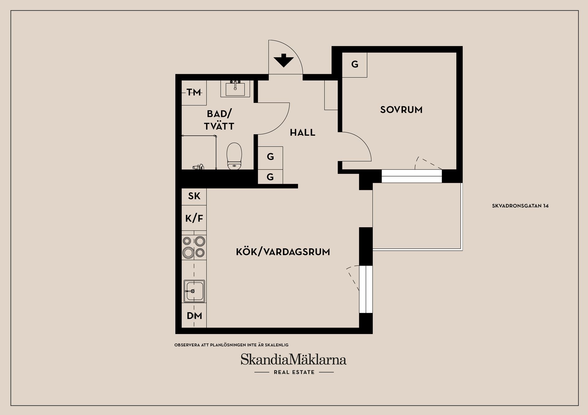 Bostadsrätt, Skvadronsgatan 14, Södra Ekkällan, Linköping
