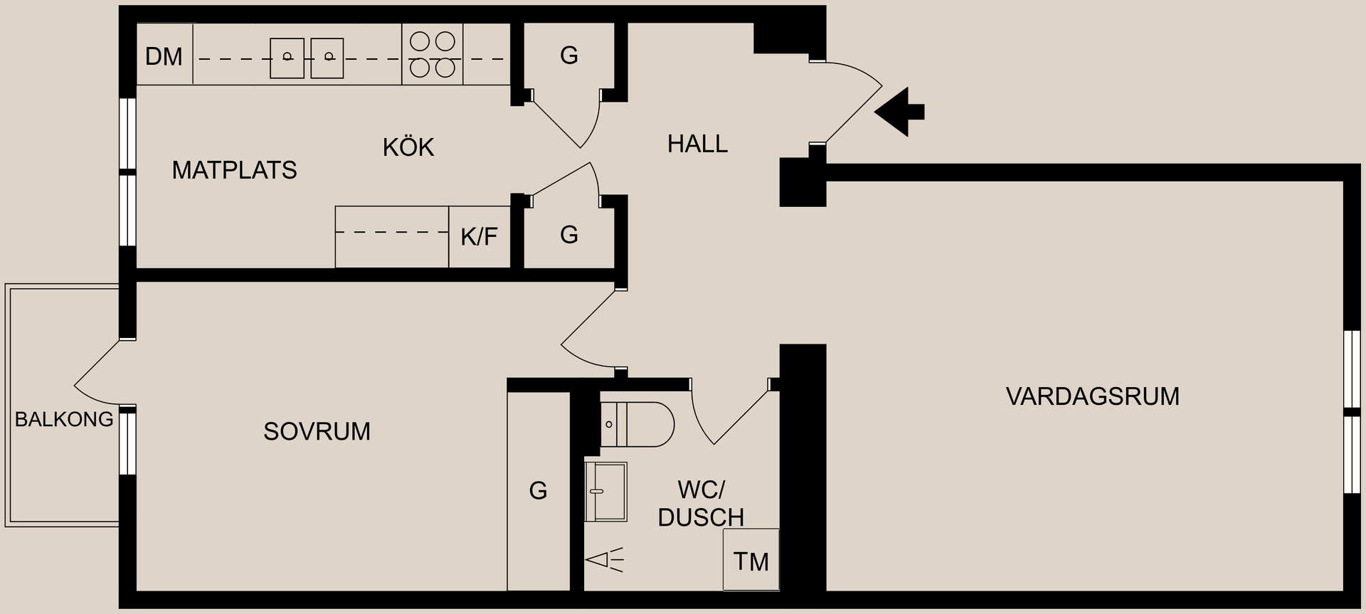 Bostadsrätt, Hagagatan 17C, Haga, Norrköping