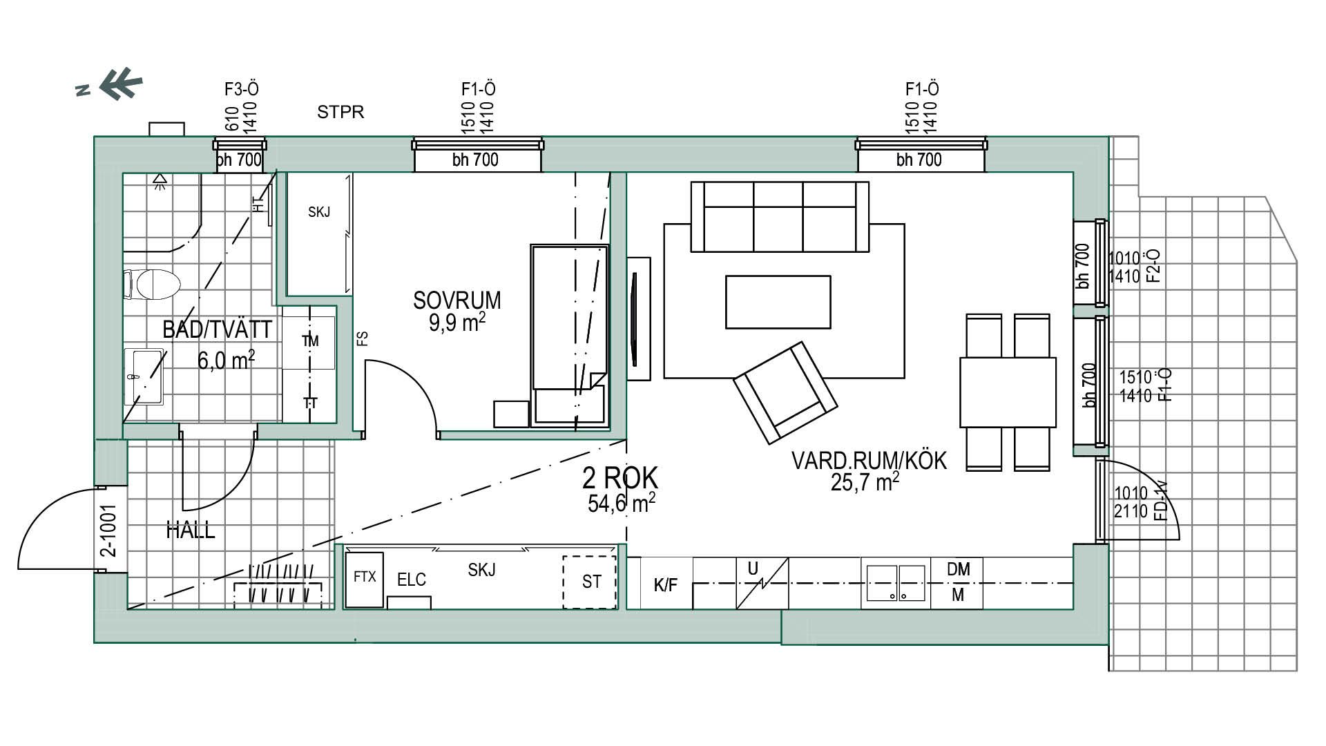 Bostadsrätt, Trombonvägen 15, Tröinge Ängar, Falkenberg
