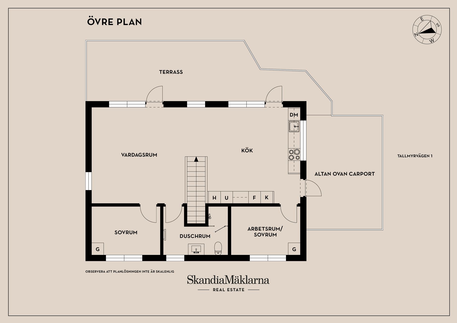 Villa, Tallmyrvägen 1, Högmora, Huddinge