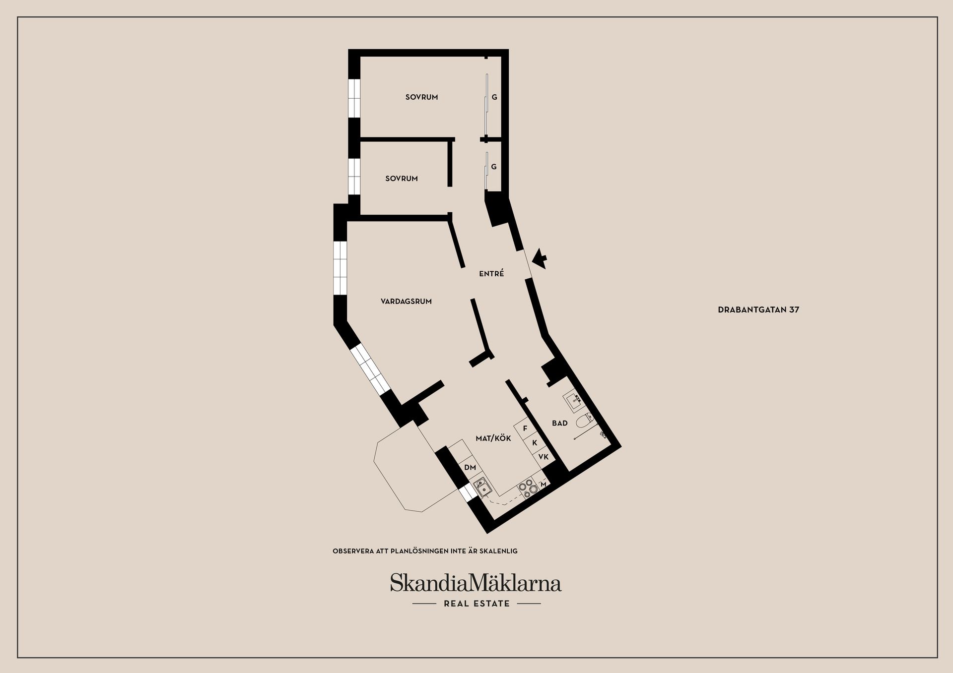 Bostadsrätt, Drabantgatan 37, T1, Linköping