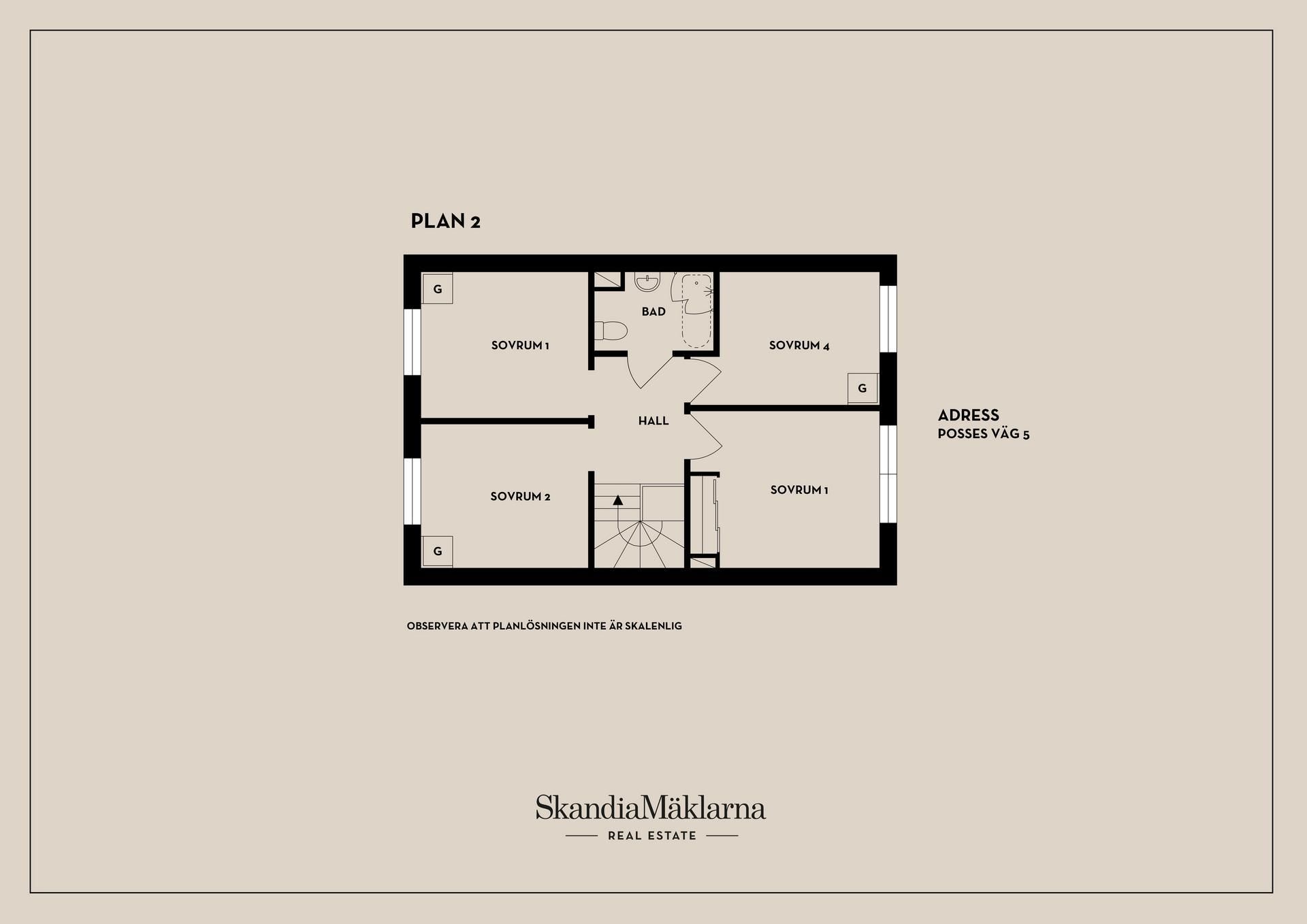 Radhus, Posses väg 13, Malmbryggshage, Nyköping
