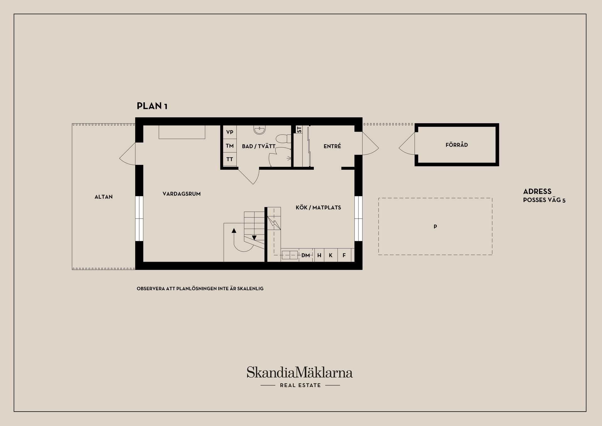 Radhus, Posses väg 13, Malmbryggshage, Nyköping