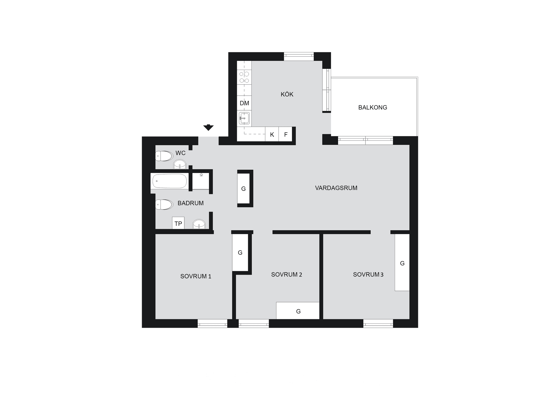 Bostadsrätt, Flygkårsvägen 7, Hägernäs, Täby