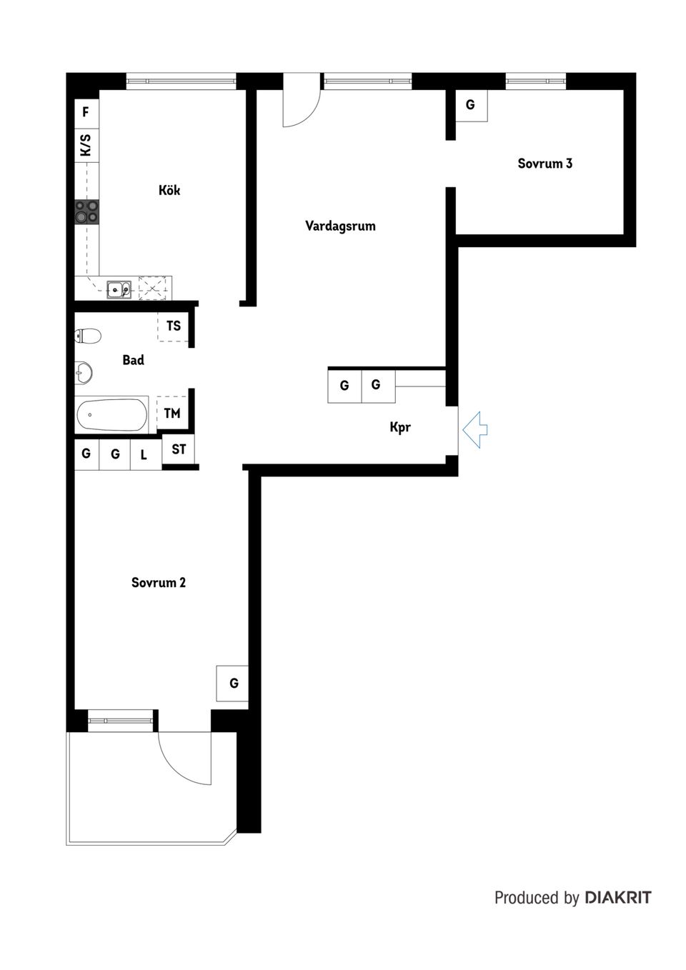 Bostadsrätt, Oskarstorget 16D, Centralt Öster, Örebro