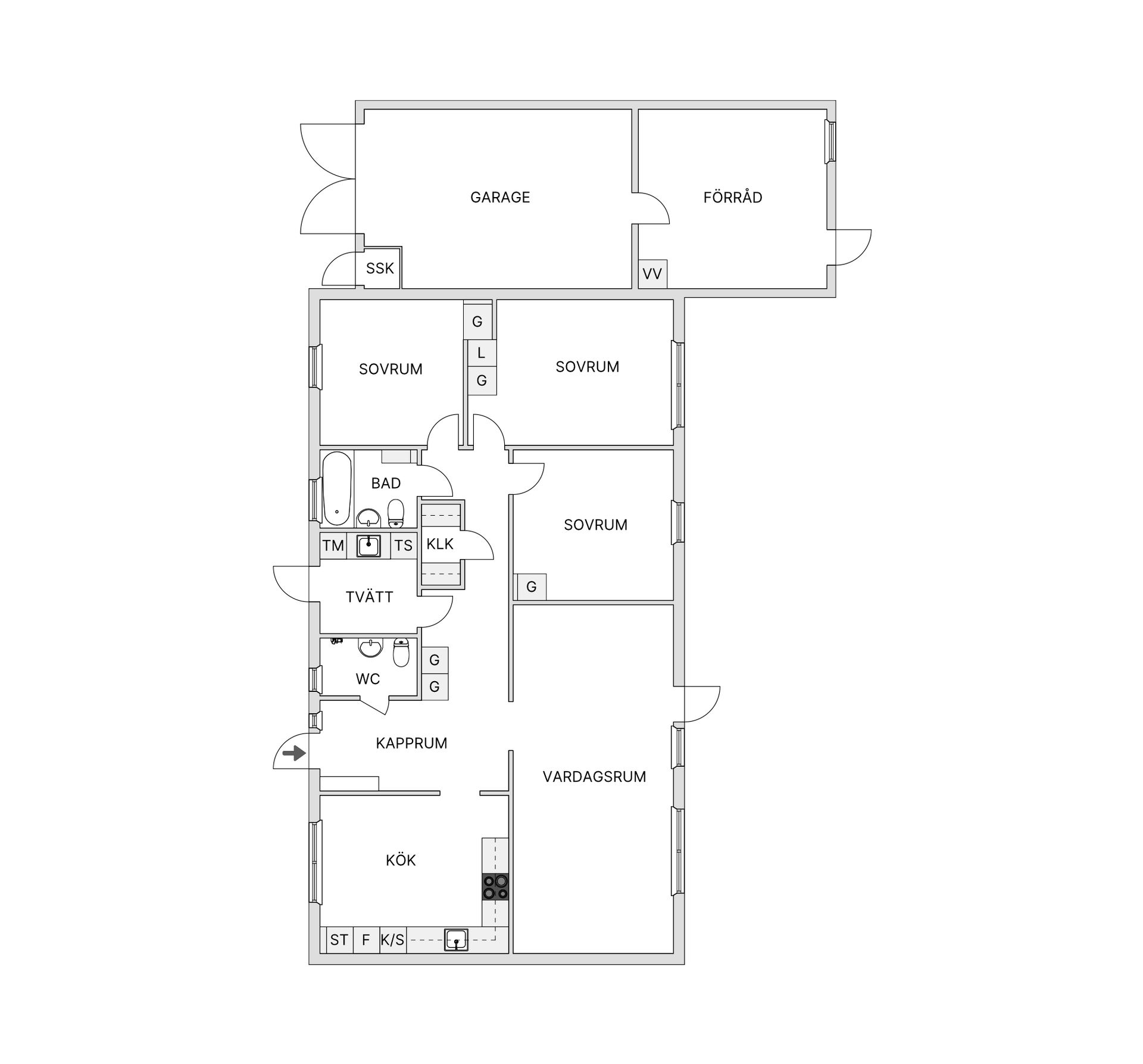 Villa, Norrabergsgatan 26, Annelund, Ljungby