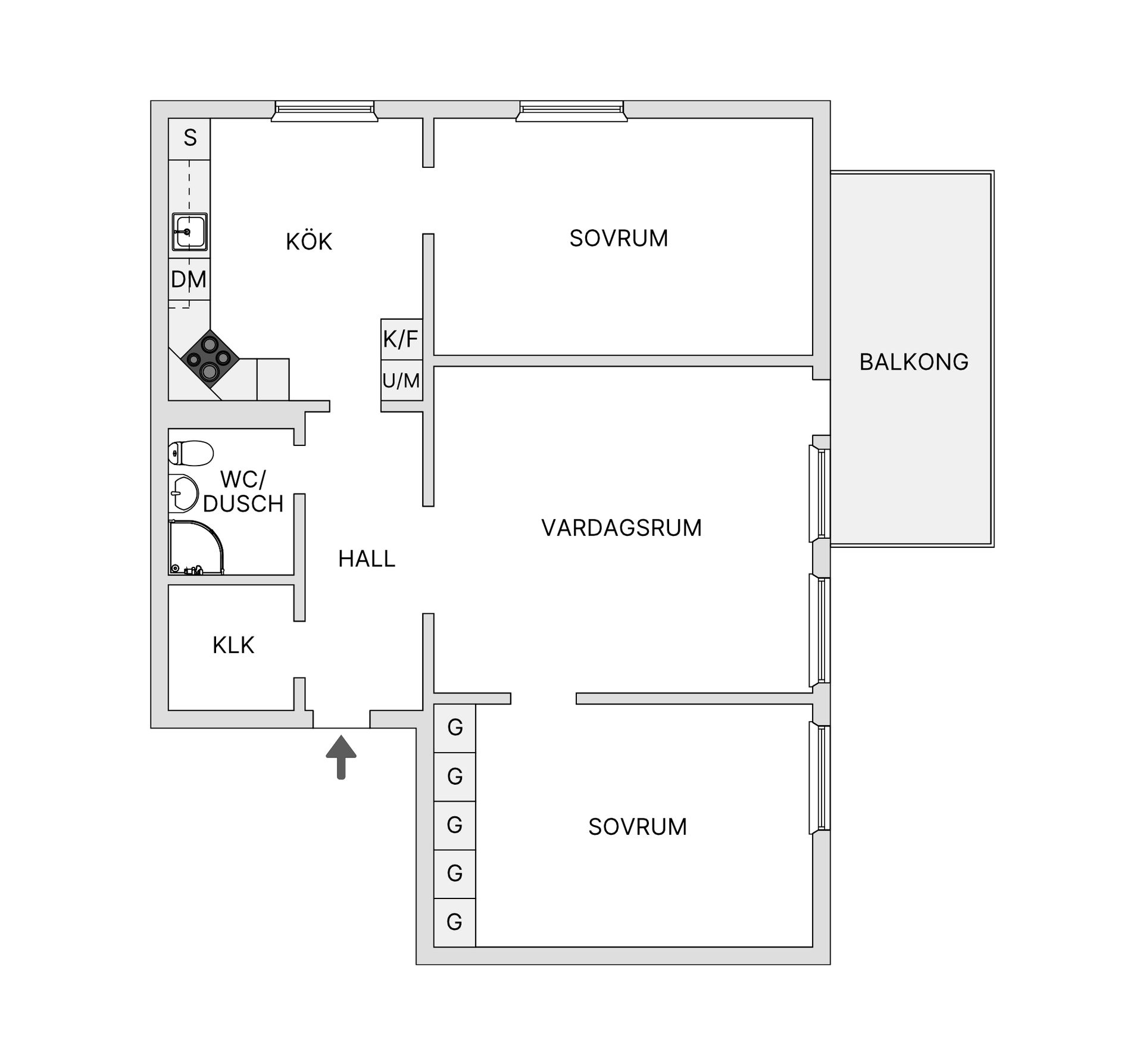 Bostadsrätt, Tomtegränd 12, Haga, Sundsvall