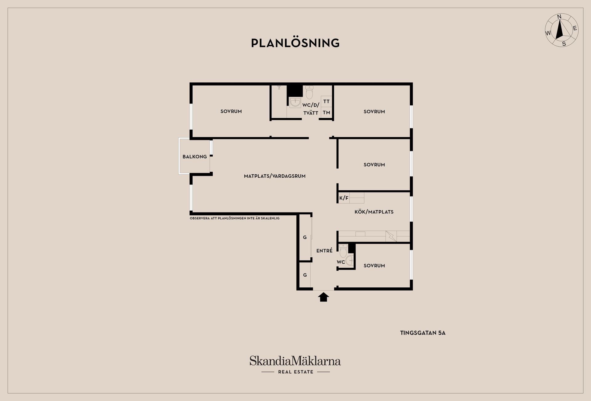 Bostadsrätt, Tingsgatan 5A, Östra, Mjölby