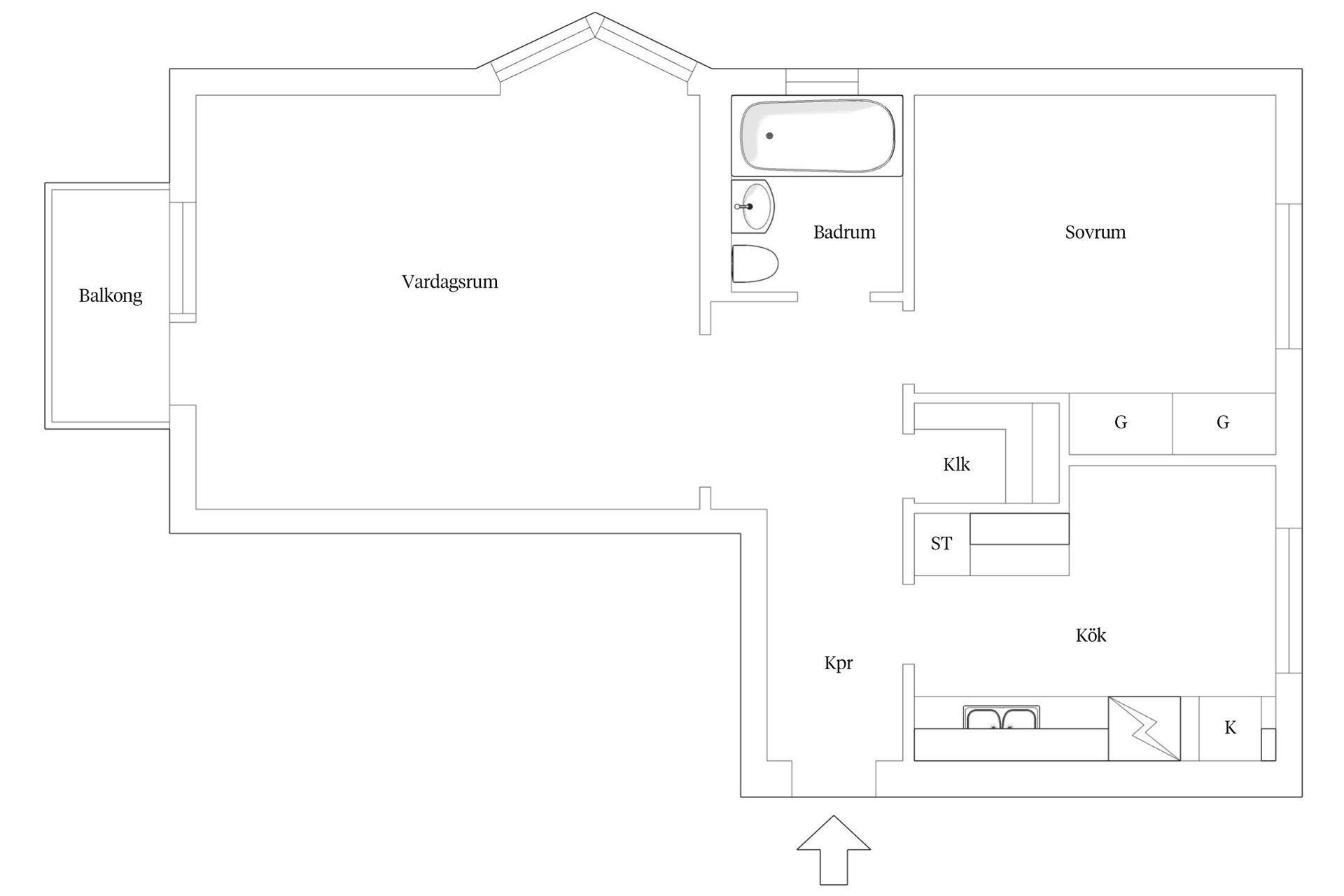 Bostadsrätt, Engelbrektsgatan 105C, Norrmalm, Borås