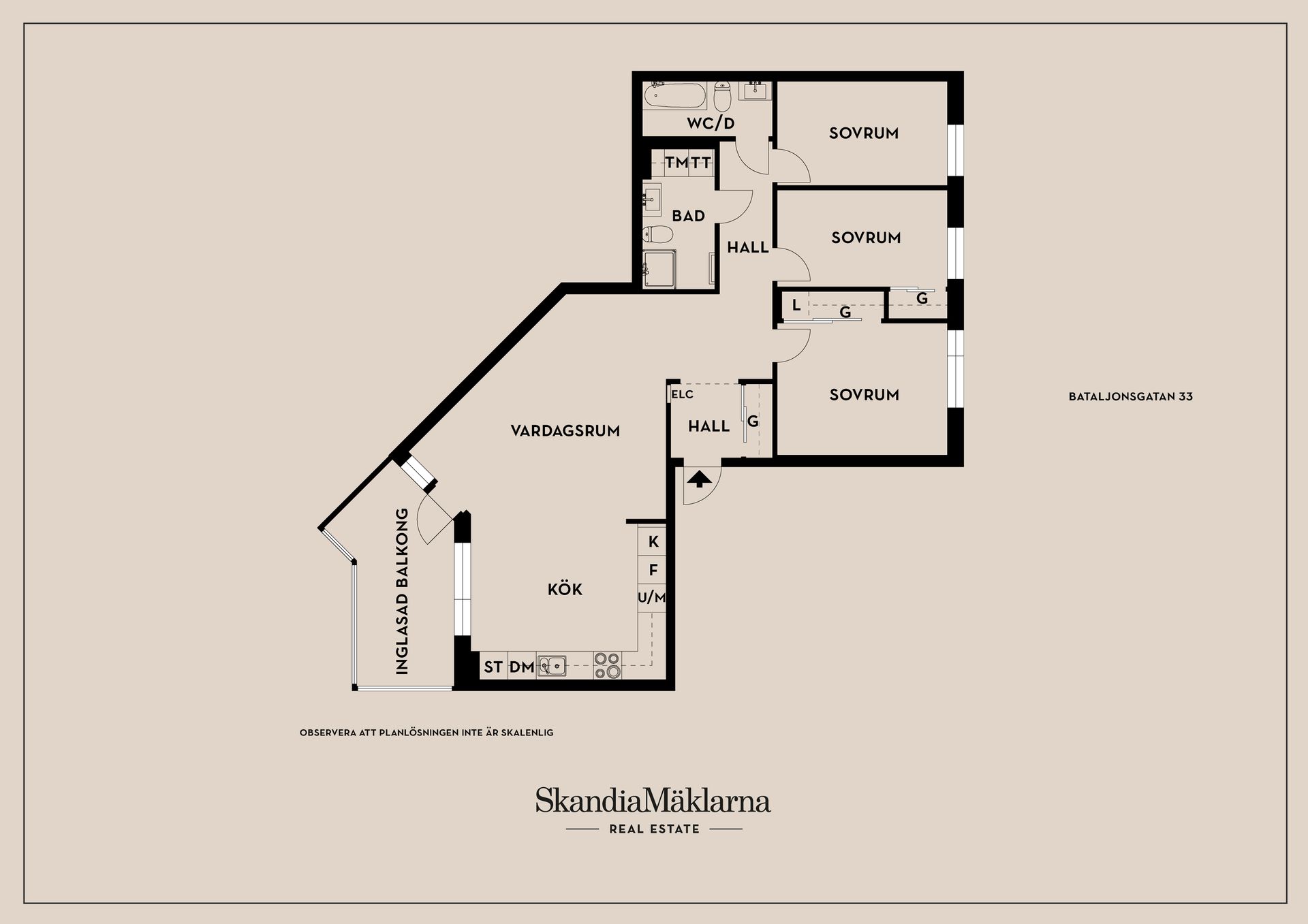 Bostadsrätt, Bataljonsgatan 33, Södra Ekkällan, Linköping