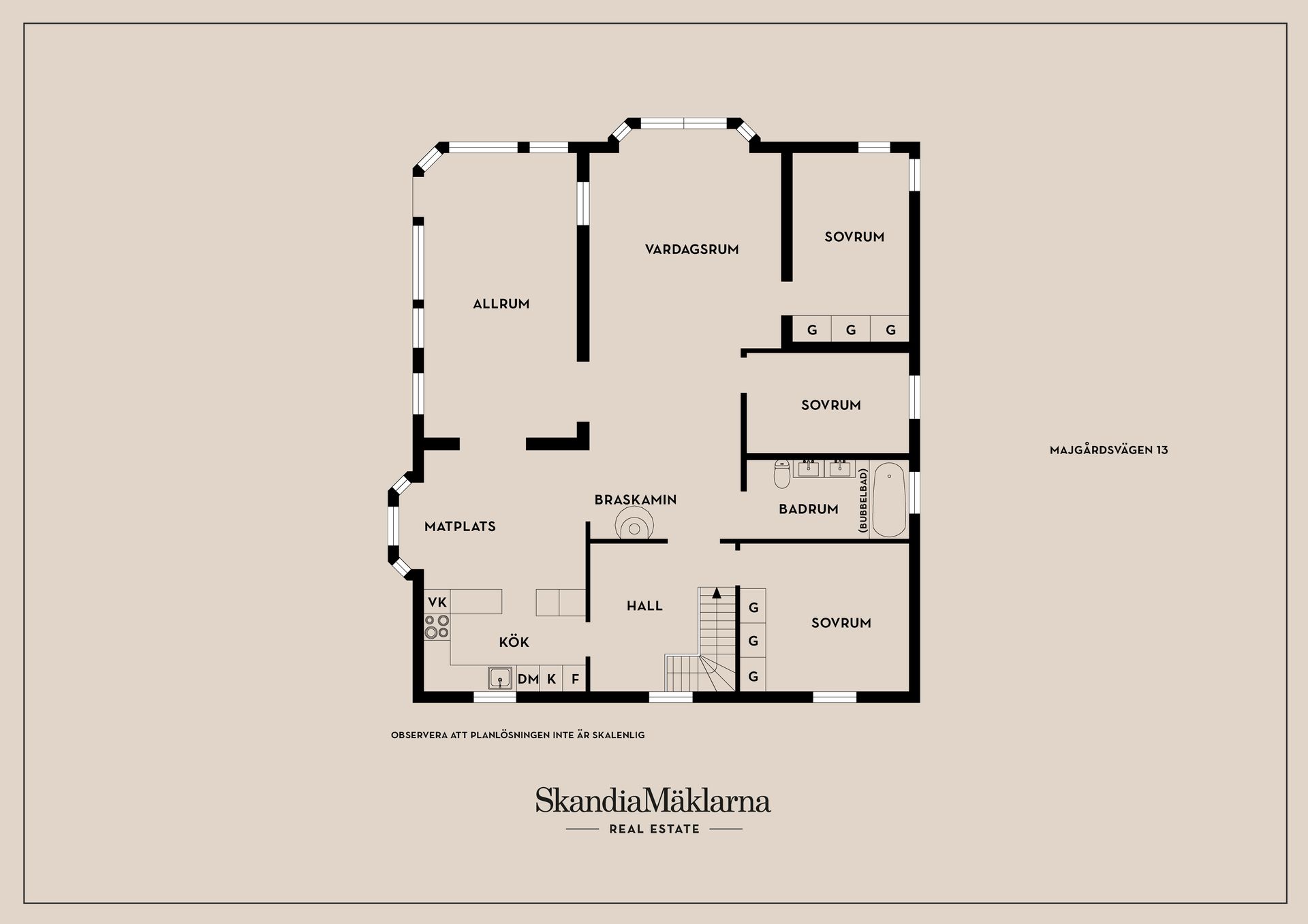 Villa, Majgårdsvägen 13, Centrala Huddinge, Huddinge