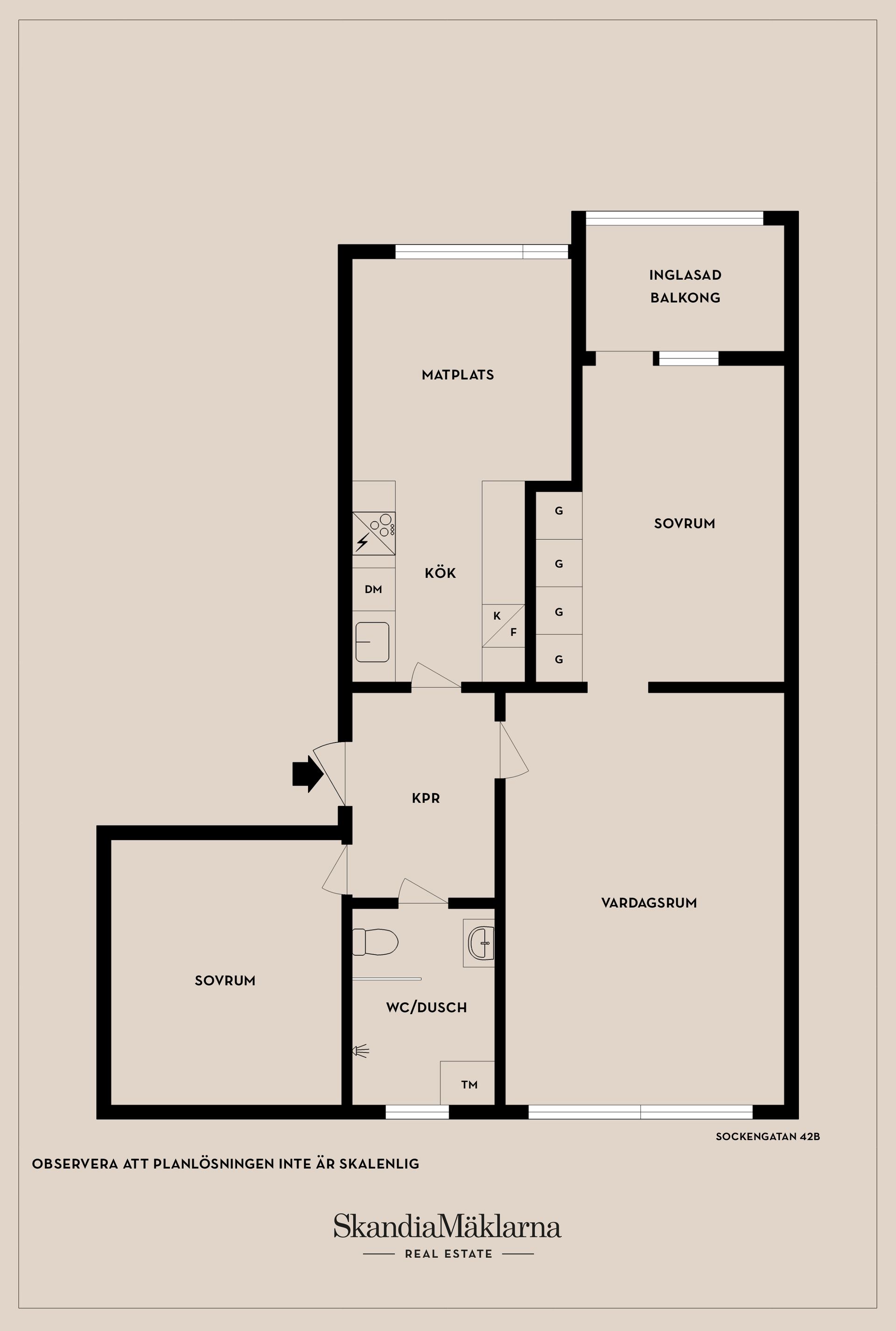 Bostadsrätt, Sockengatan 42B, Rosengården, Helsingborg