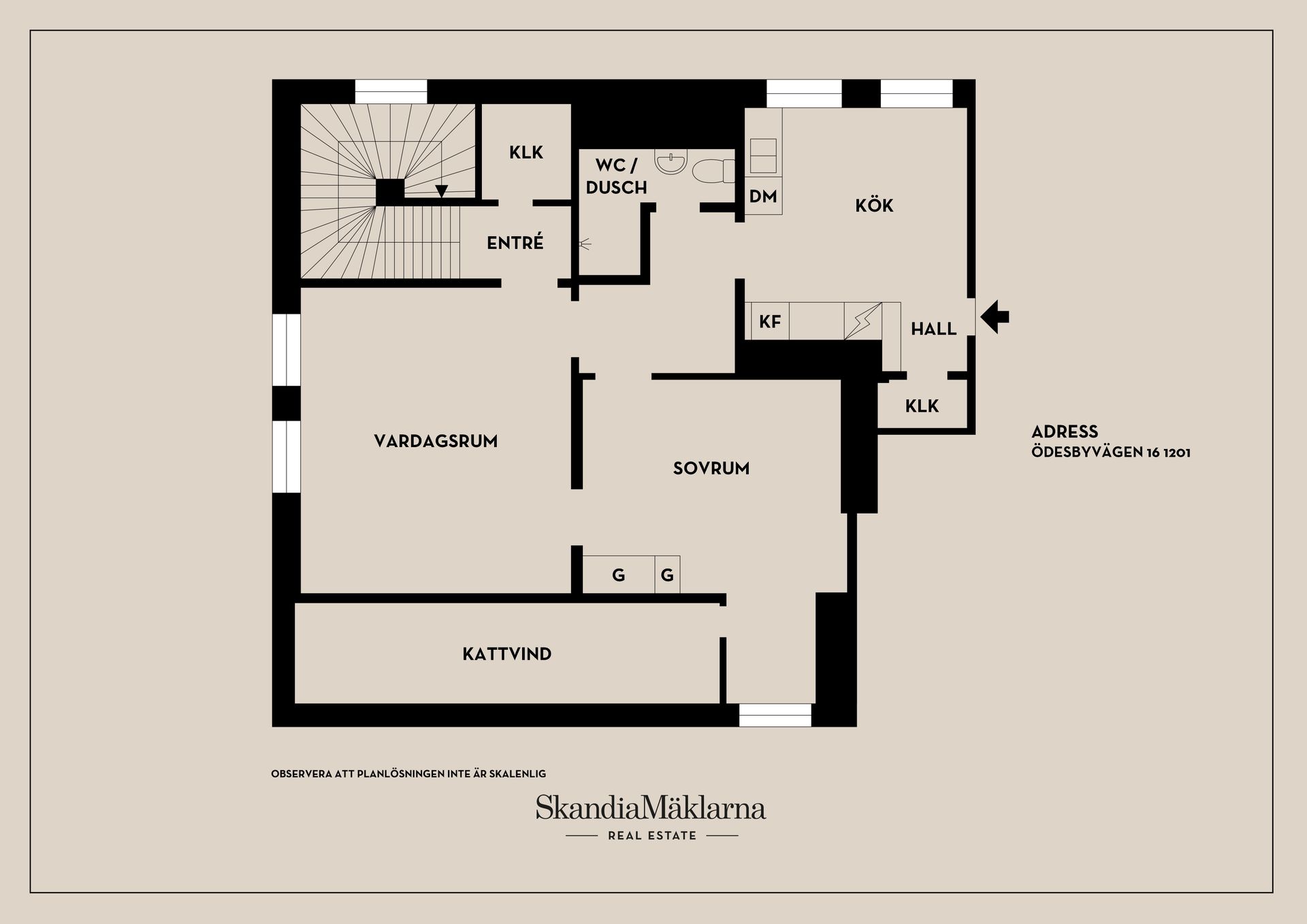 Bostadsrätt, Ödesbyvägen  16 - 1201, Centralt - Vagnhärad, Trosa