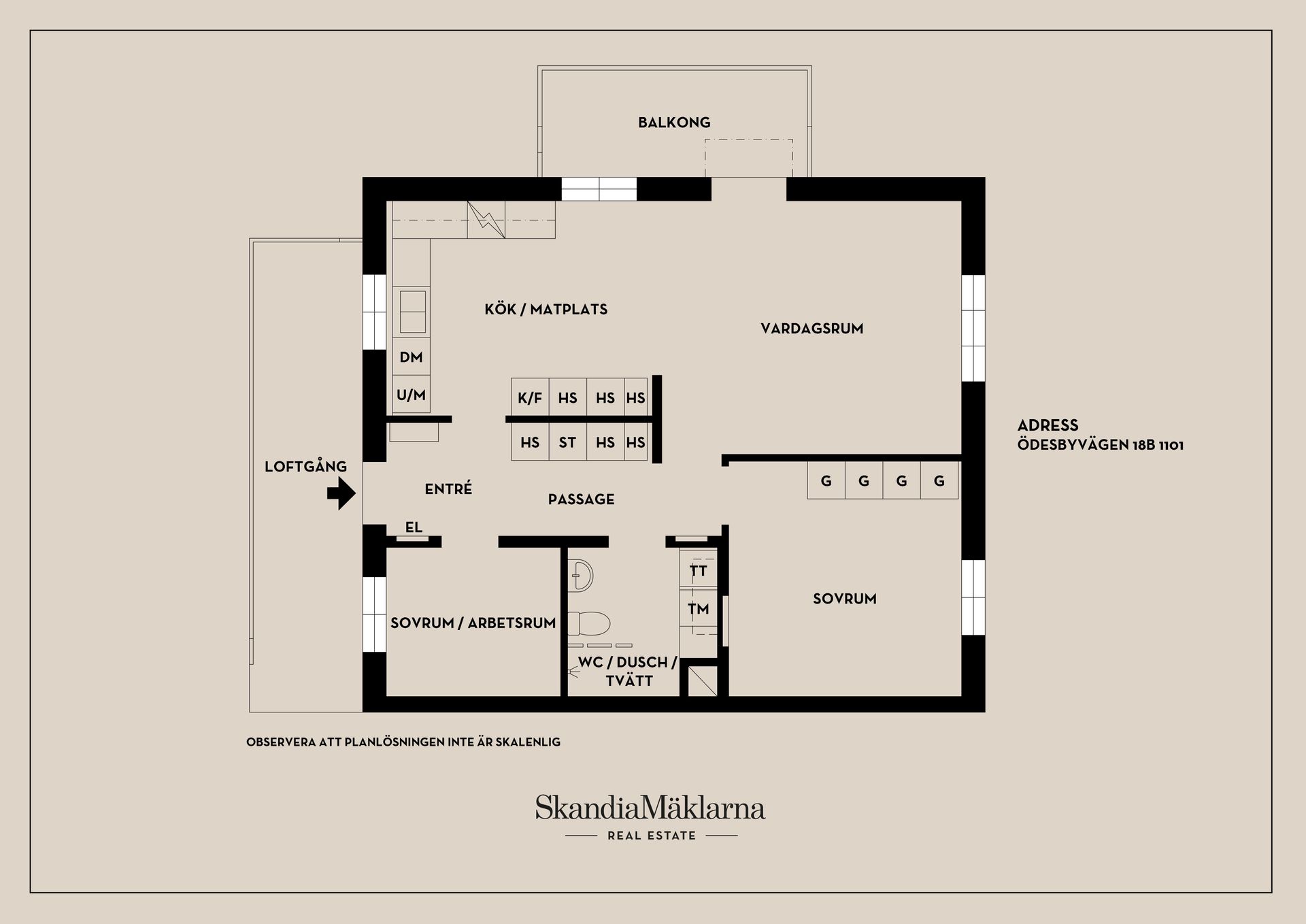 Bostadsrätt, Ödesbyvägen  18B_1101, Centralt - Vagnhärad, Trosa