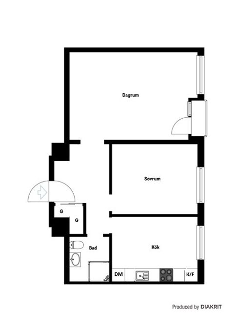 Bostadsrätt, Nygatan 90B, Centralt, Trelleborg , Trelleborg
