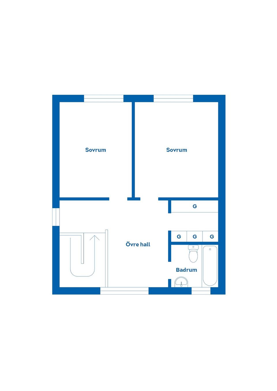 Bostadsrätt, Radhus, Löjtnantsvägen 9 H, Olsbacka, Gävle
