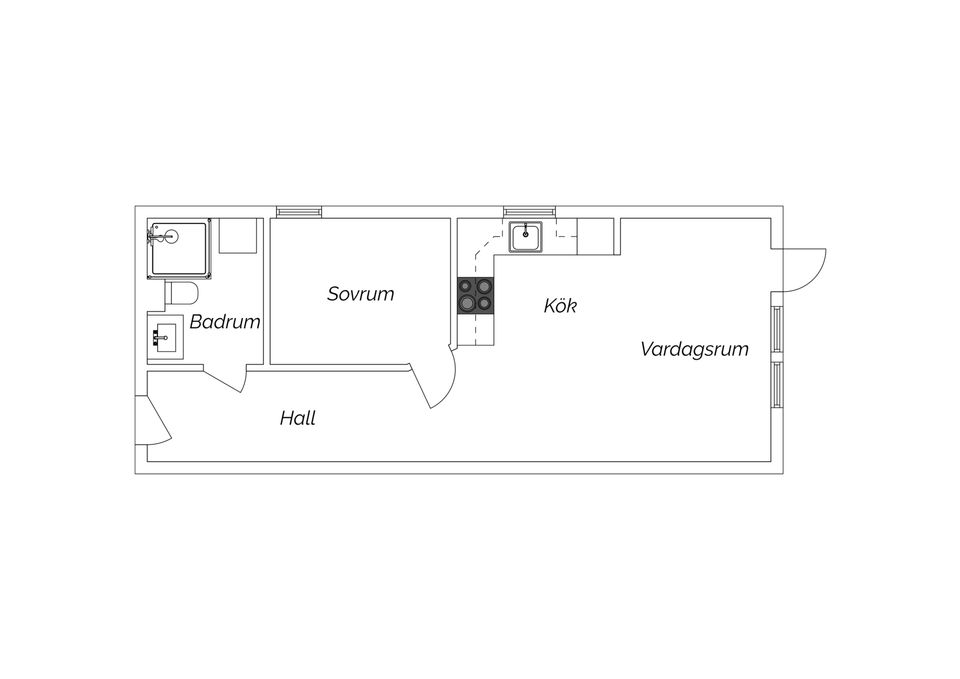 Bostadsrätt, Nygatan 46a, Södermalm, Sundsvall