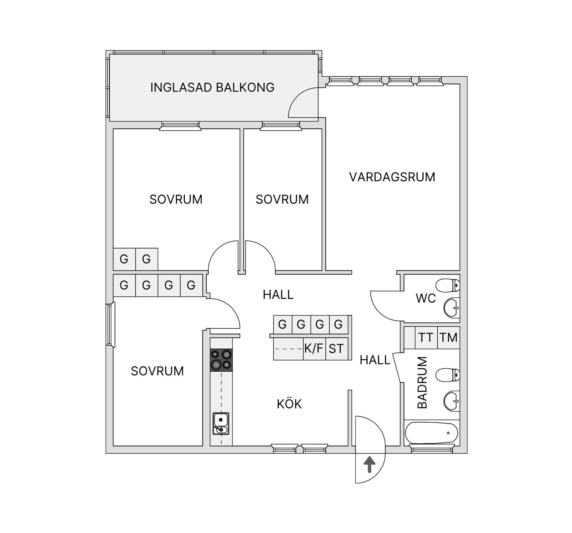 Bostadsrätt, Eldsbergagränd 3, Östbergahöjden, Stockholm