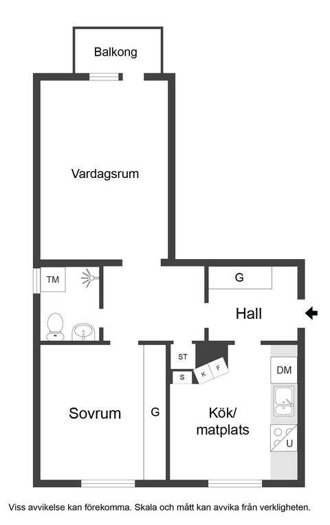Bostadsrätt, Fredsgatan 58B, Öster, Katrineholm