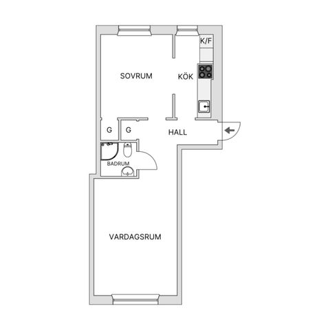 Bostadsrätt, Tungatan 2B, Norrmalm, Skövde
