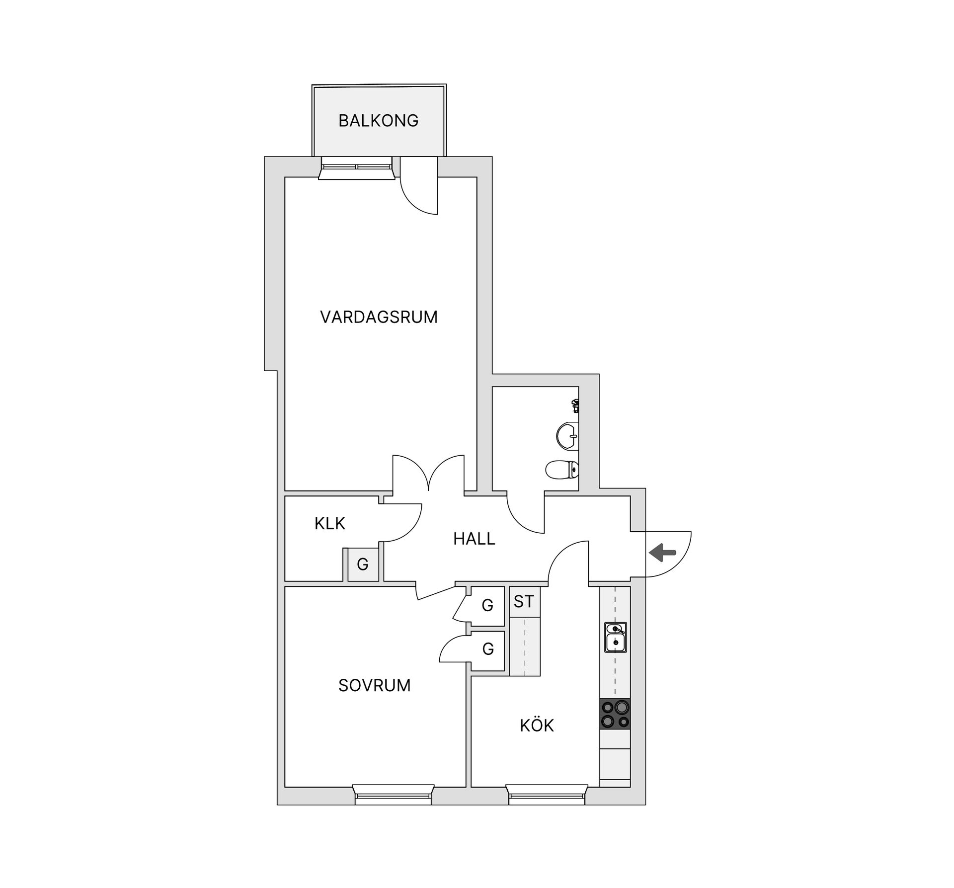 Bostadsrätt, Stenbocksgatan 22B, Tyringe, Hässleholm