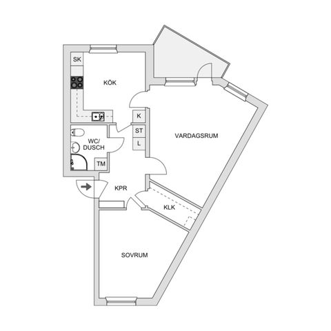 Bostadsrätt, Harabergsgatan 7C, Centralt, Ljungby