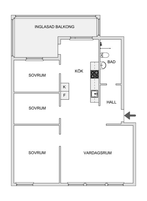 Bostadsrätt, Nyckelgatan 106, Sunnanå, Skellefteå