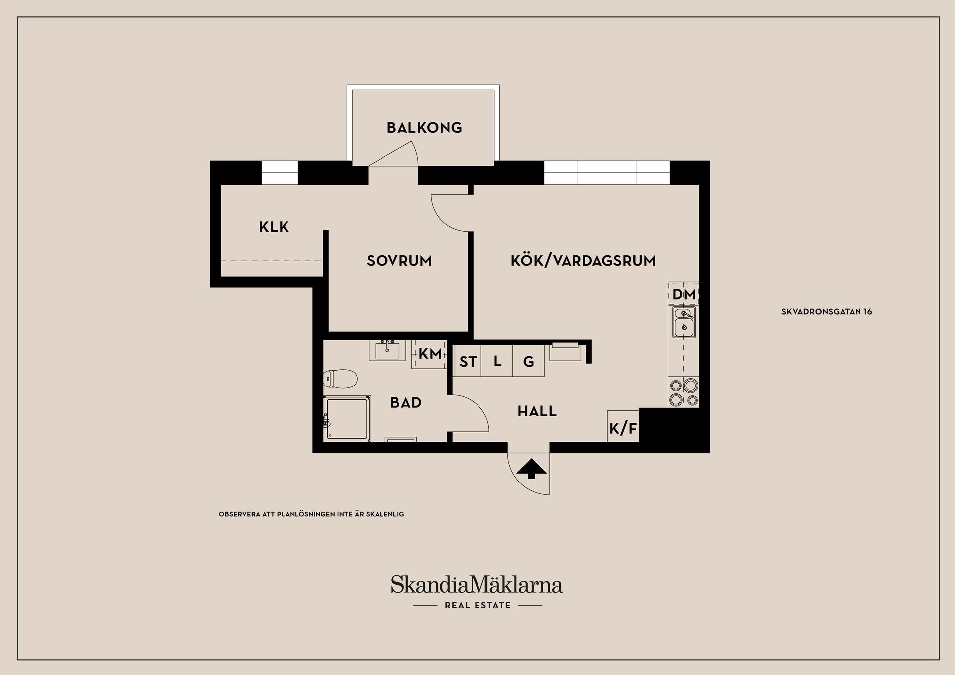 Bostadsrätt, Skvadronsgatan 16, Linköping