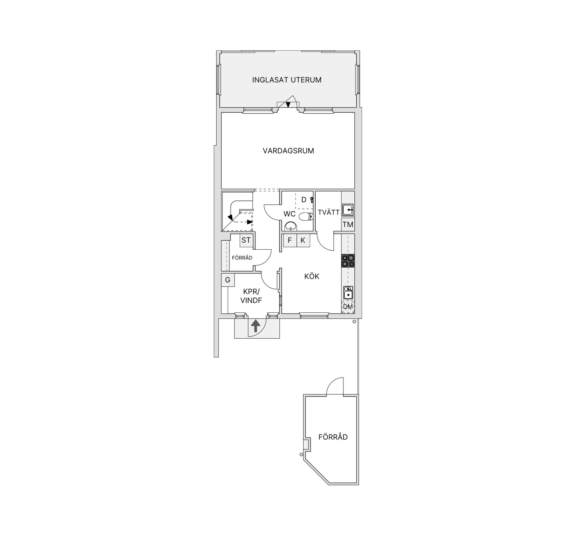 Bostadsrätt, Radhus, Kolvedsvägen 34, Torvalla, Östersund
